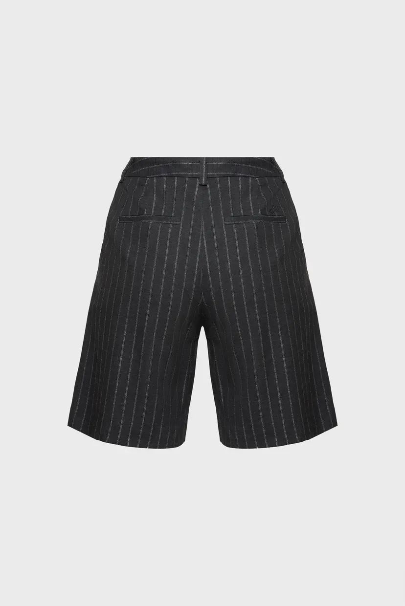 Женские темно-серые шорты в полоску PINSTRIPE TAILORED 4