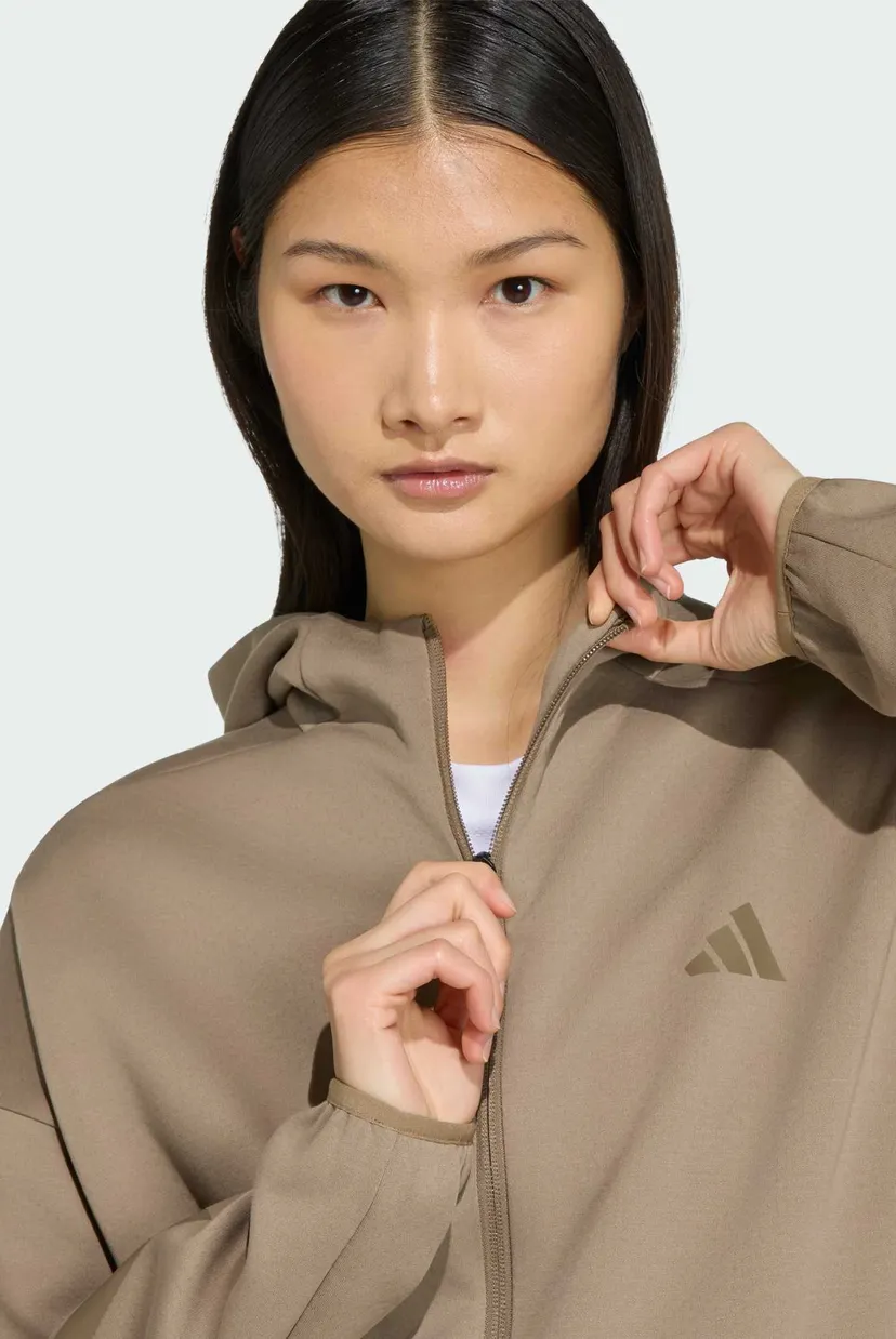 Женское коричневое худи ADIDAS Z.N.E. FULL ZIP 4