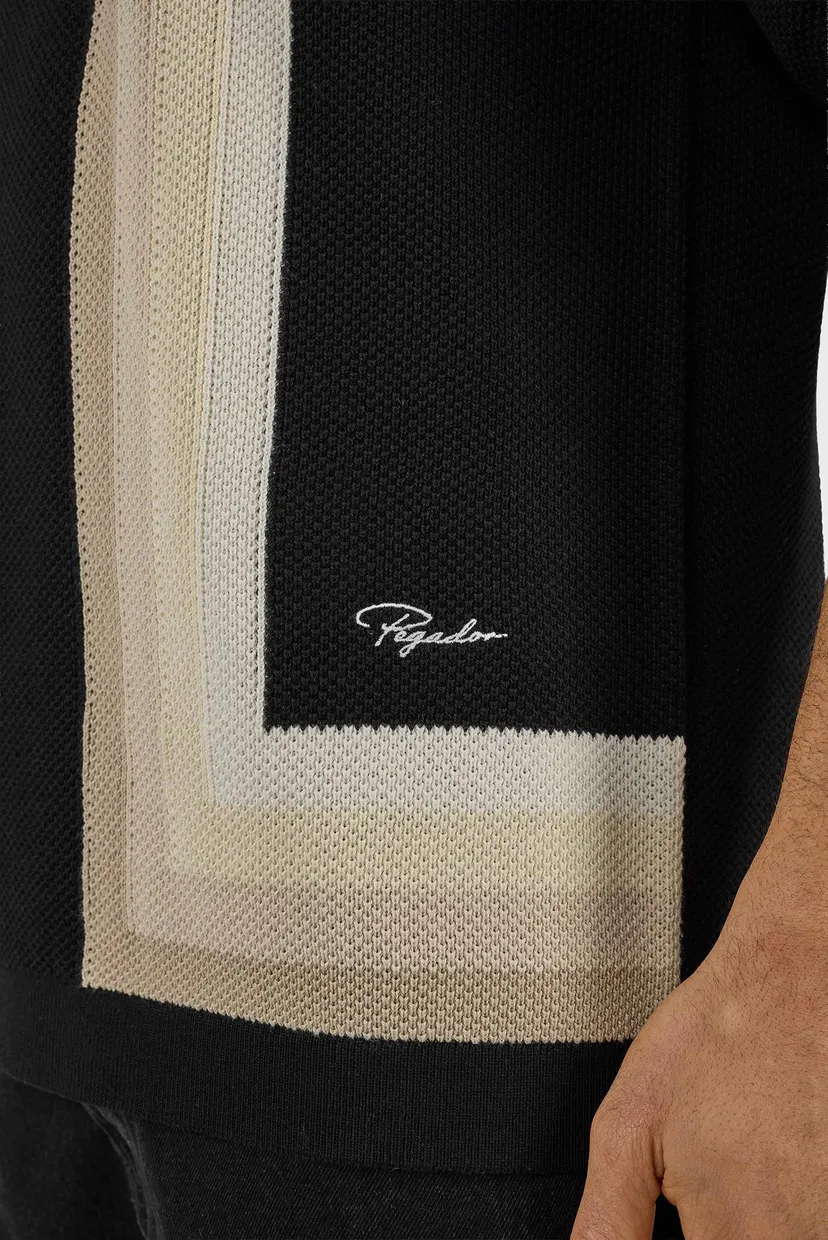 Мужское черное поло Tellero Pique Knit 5
