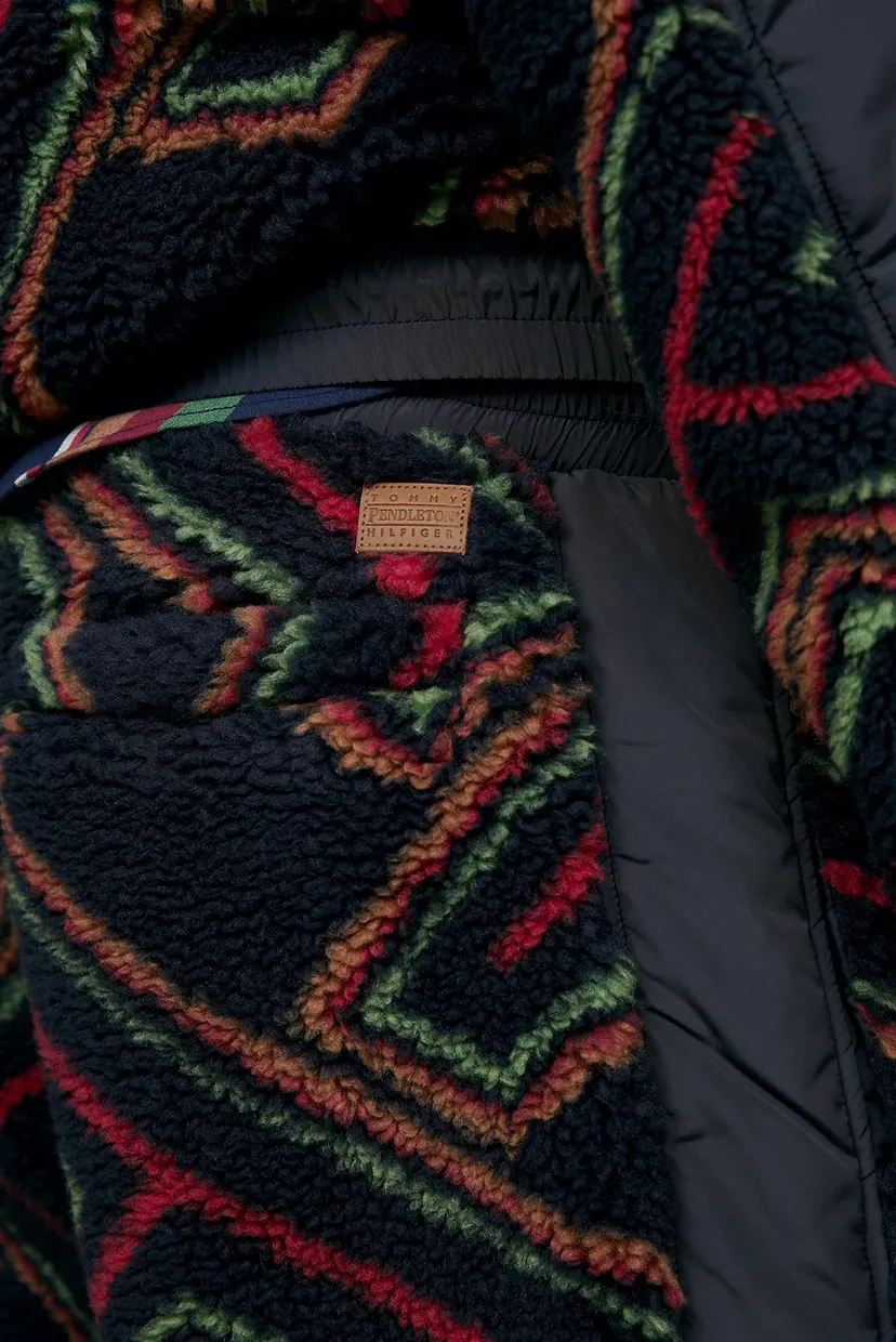 Темно-синие спортивные брюки с узором Tommy x Pendleton (унисекс) 7