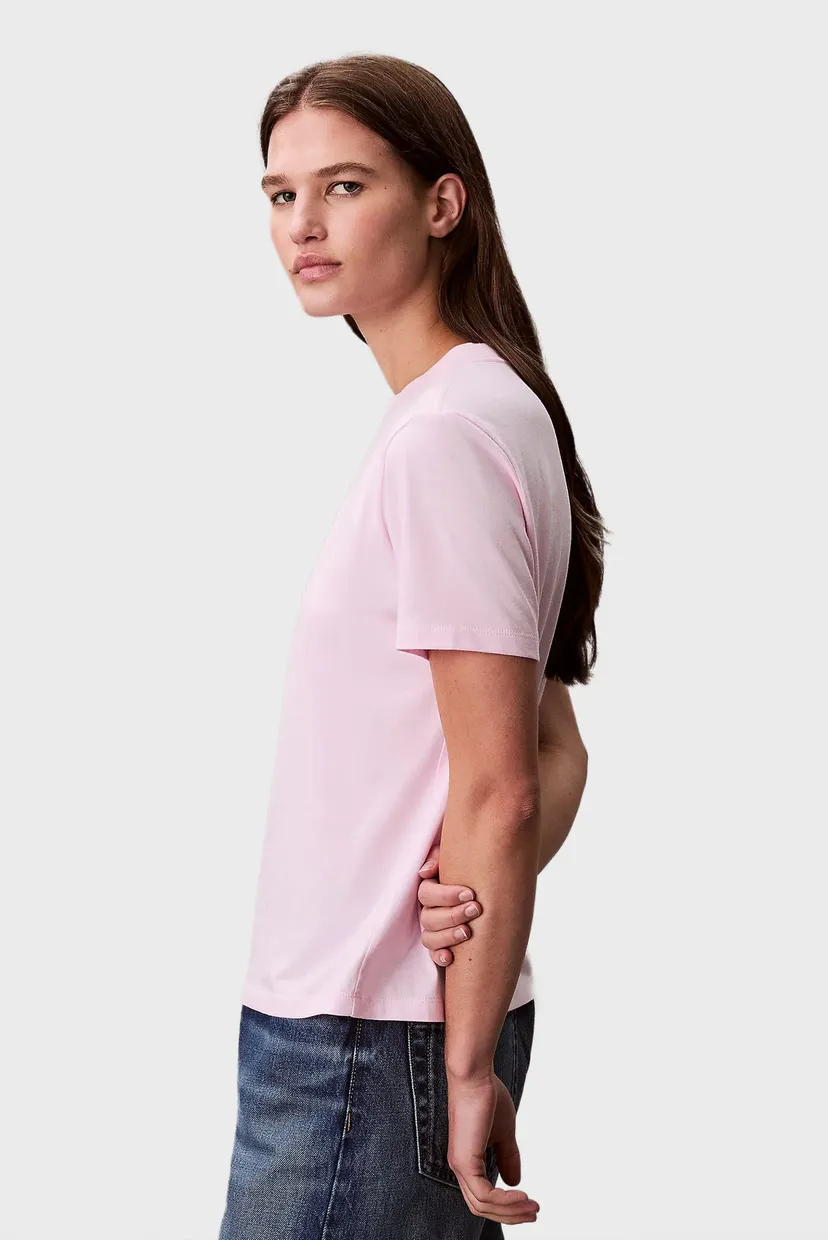 Женская розовая футболка CLASSIC FOIL CALVIN KLEIN 3