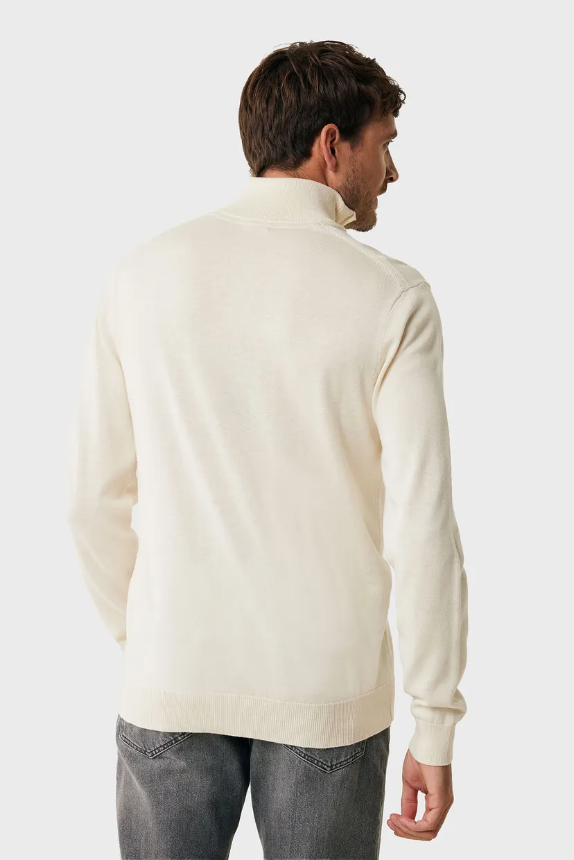 Мужская бежевая кофта MATEO Premium knit sweater half zip 3