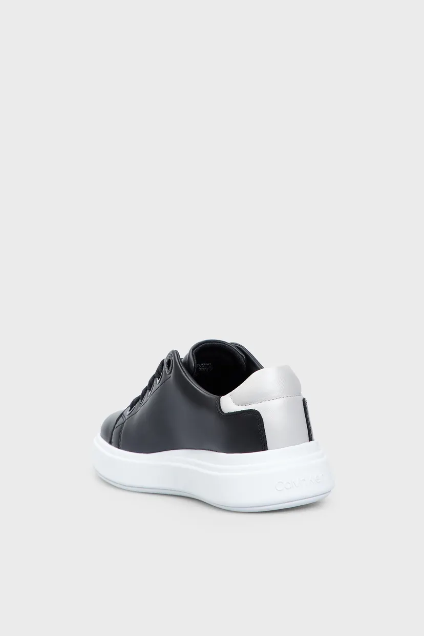Жіночі чорні шкіряні снікерси CUPSOLE LACE UP LTH 5