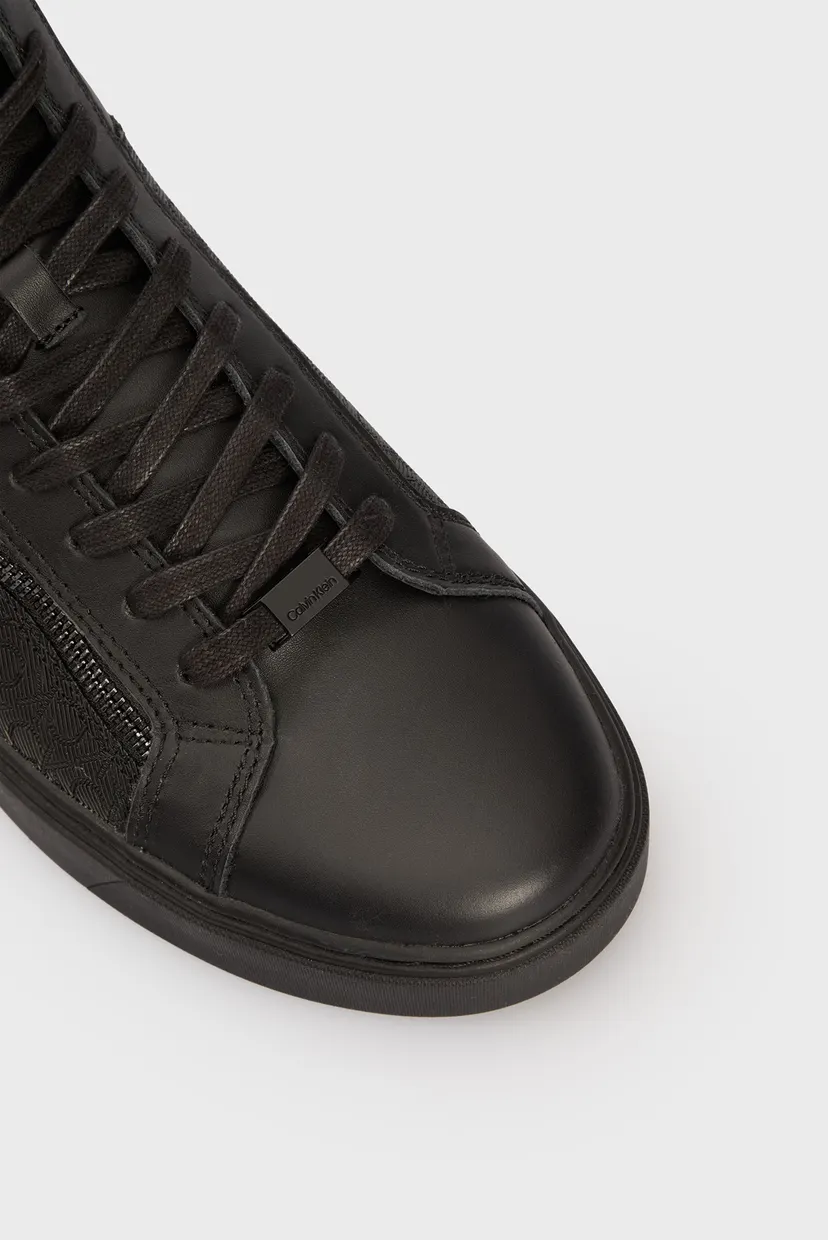Мужские черные кеды HIGH TOP LACE UP W/ ZIP MONO 4