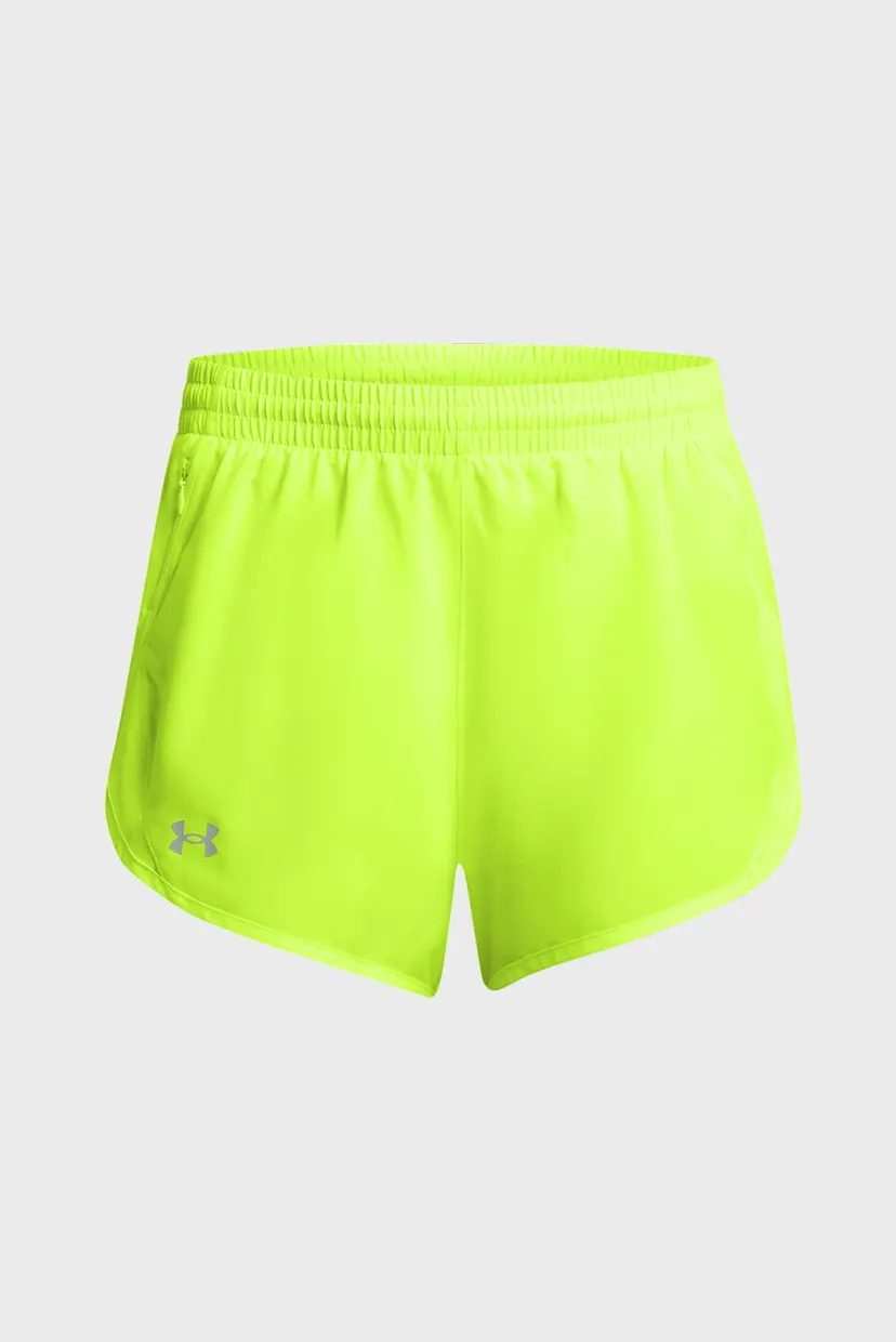 Жіночі жовті шорти UA Fly By 3'' Shorts 5