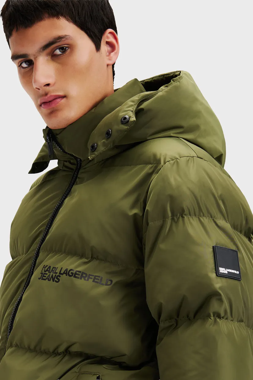 Чоловіча зелена куртка regular puffer 4