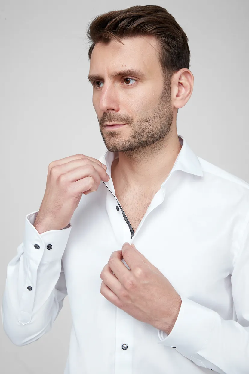 Мужская белая рубашка Modern Fit 4