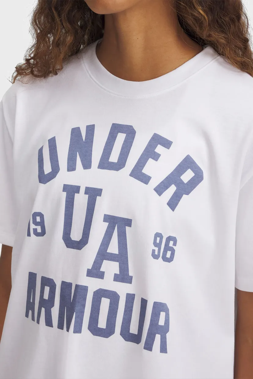 Жіноча біла футболка UA HWT OS Collegiate SS 3