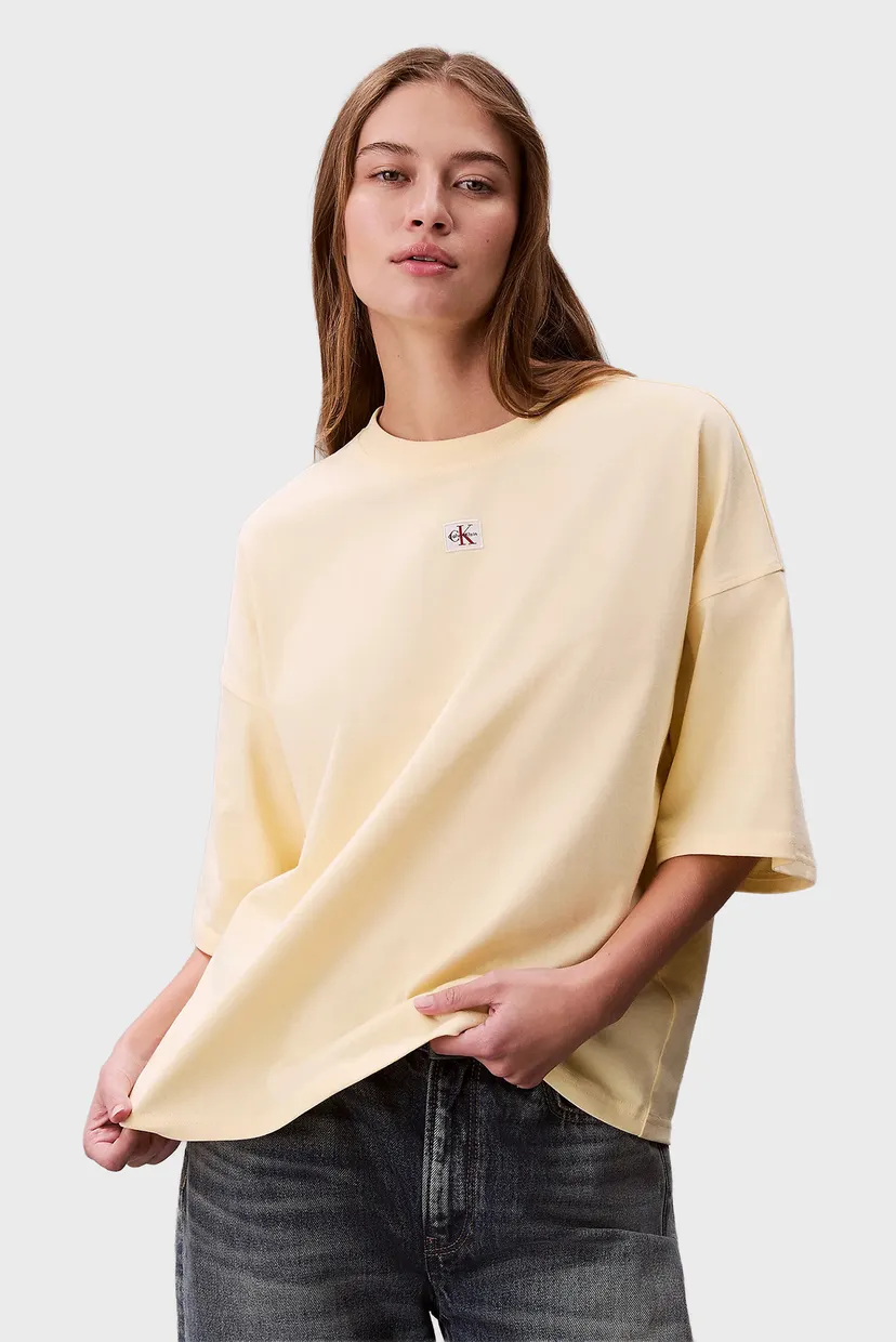 Жіноча жовта футболка OVERSIZED 5
