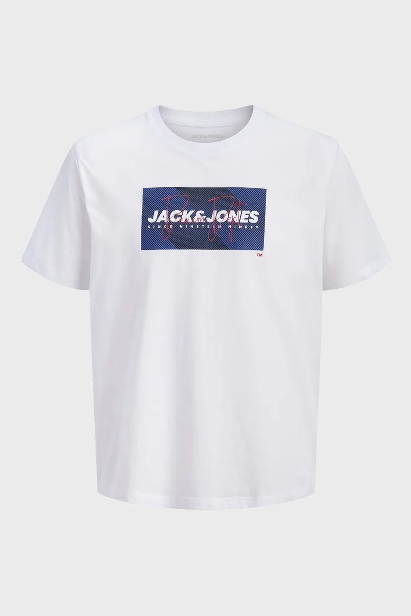 Чоловіча біла футболка JJCOLE PRINT 6