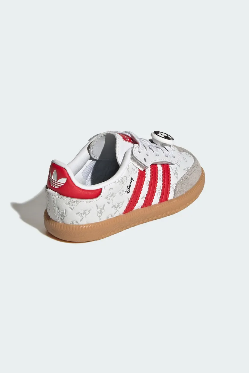 Дитячі білі шкіряні снікерси ADIDAS DISNEY SAMBA OG COMFORT CLOSURE ELASTIC LACE 5