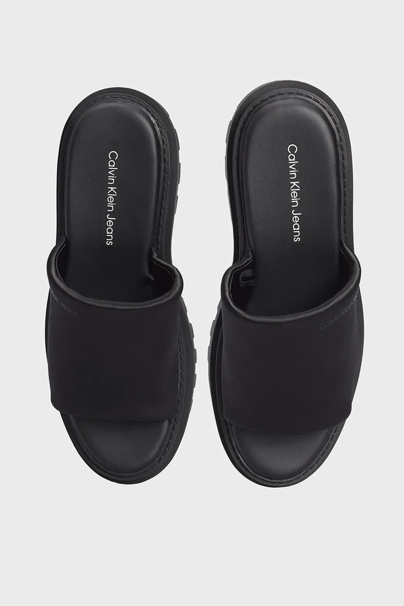 Женские черные слайдеры TOOTHY COMBAT SANDAL IN DC 4