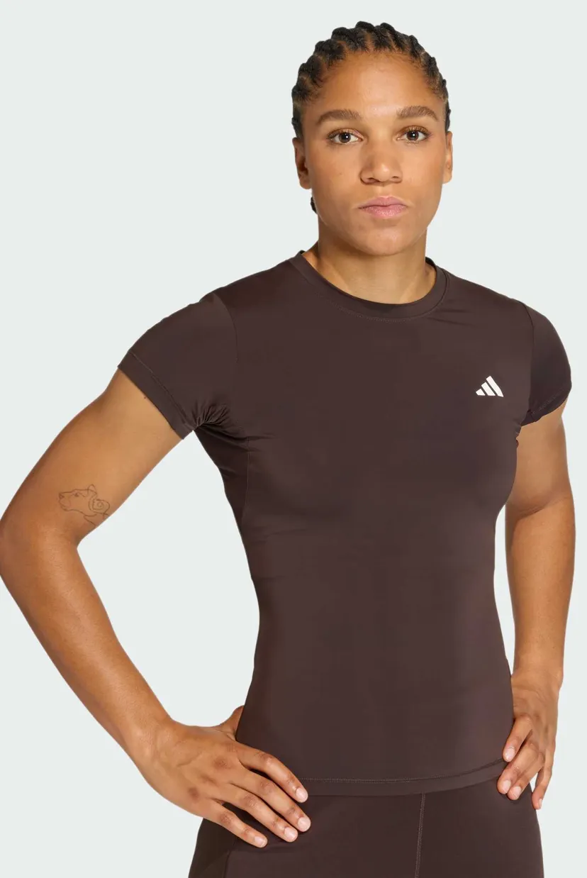 Жіноча коричнева футболка Power Essentials Workout Contour 4