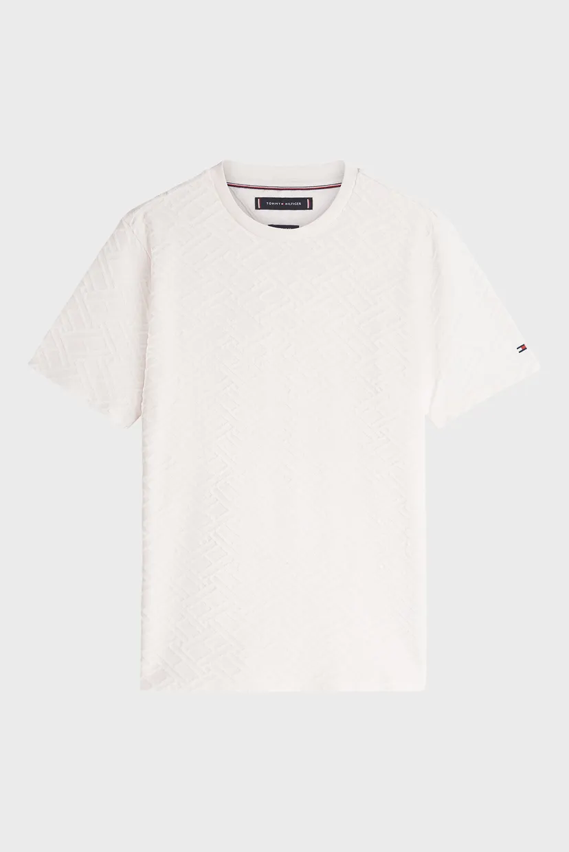 Мужская белая футболка JACQUARD 5