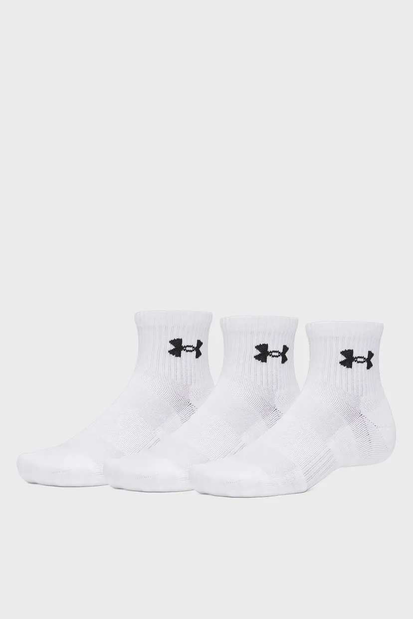 Білі шкарпетки (3 пари) UA Performance Cotton 3p Qtr 3