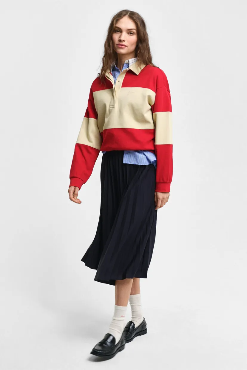 Жіноча темно-синя плісирована спідниця JERSEY PLEATED 3
