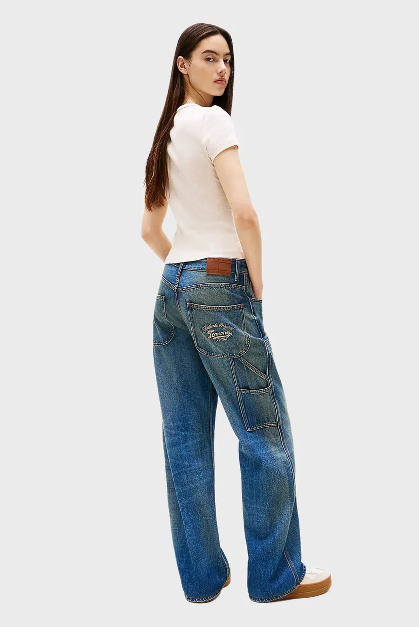 Женская бежевая футболка TJW SLIM BADGE RIB 3