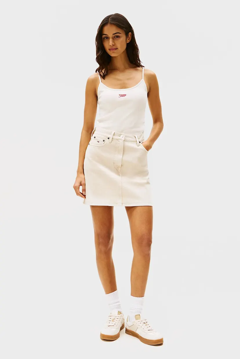 Жіноча біла джинсова спідниця GMD COTTON MOM 4