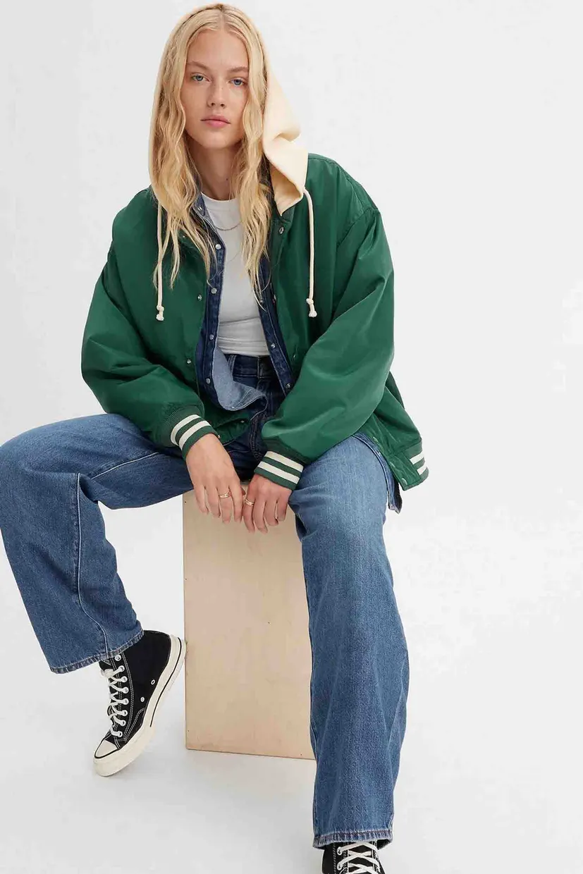 Женские синие джинсы Baggy Dad 5