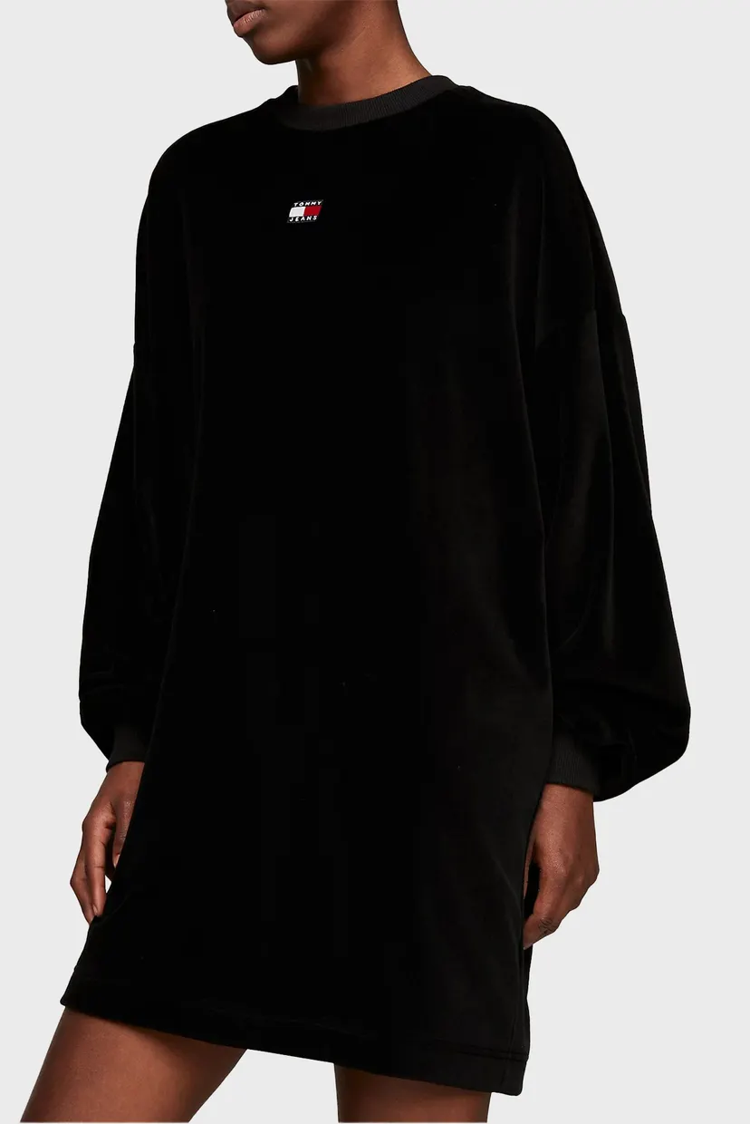 Женское черное велюровое платье TJW VELOUR HWK 3