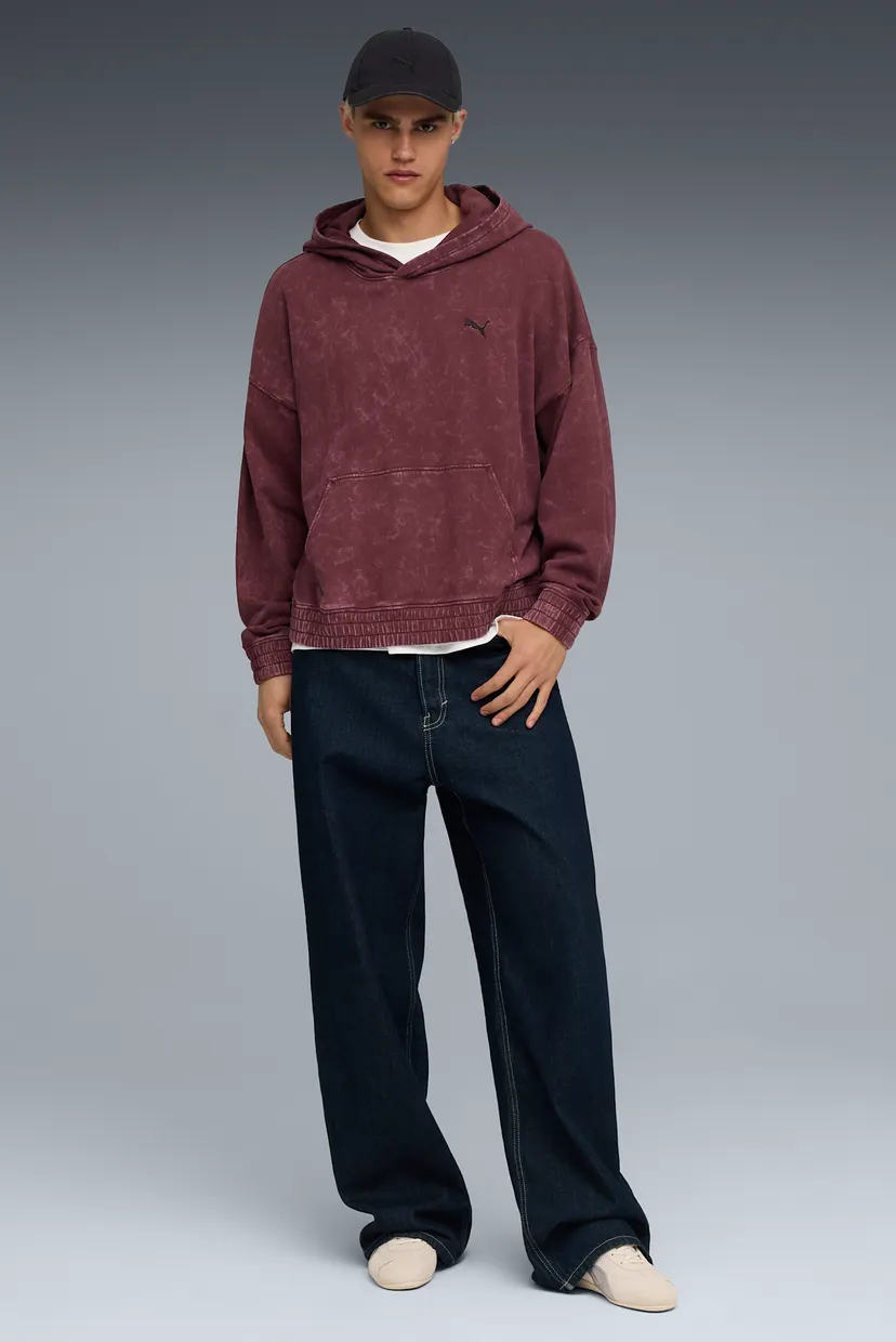 Бордове худі FUTURE.PUMA.ARCHIVE Boxy Washed Hoodie Unisex (унісекс) 4