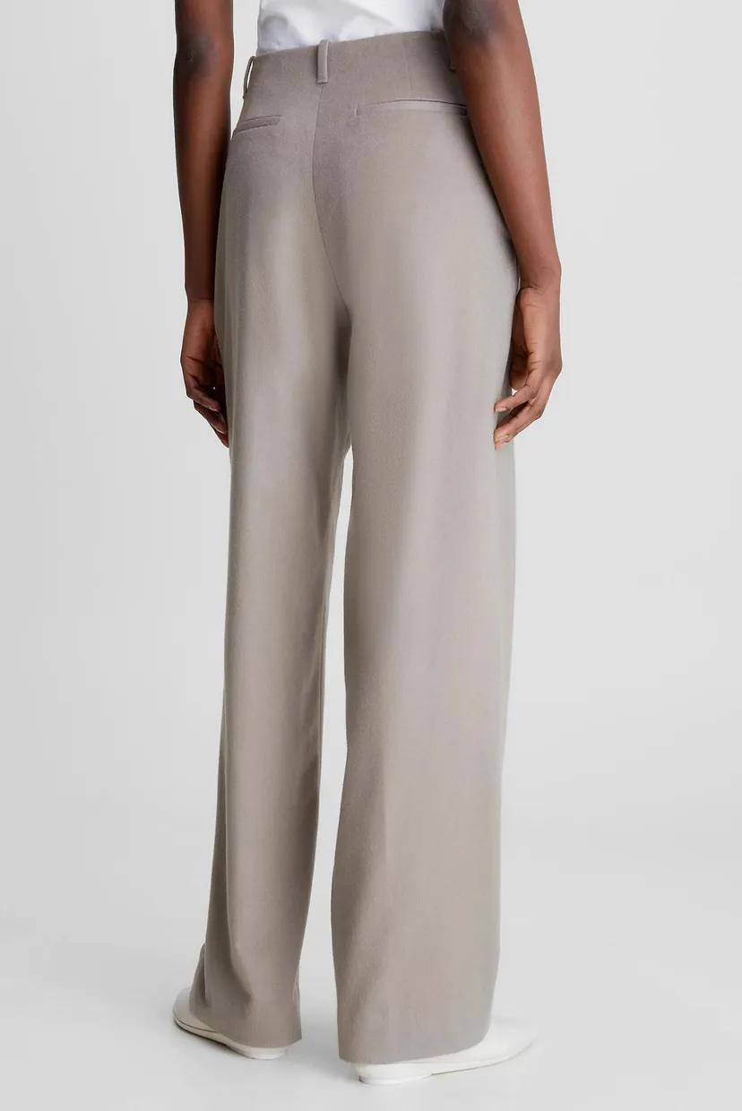Женские бежевые шерстяные брюки SOFT WOOL STRAIGHT PANT 3