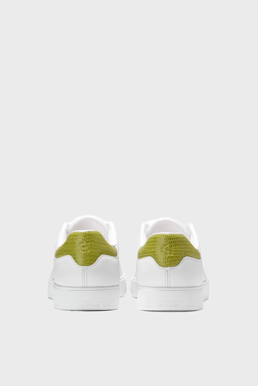Женские белые кожаные сникерсы GrandPrø Luxe Slip-On 5