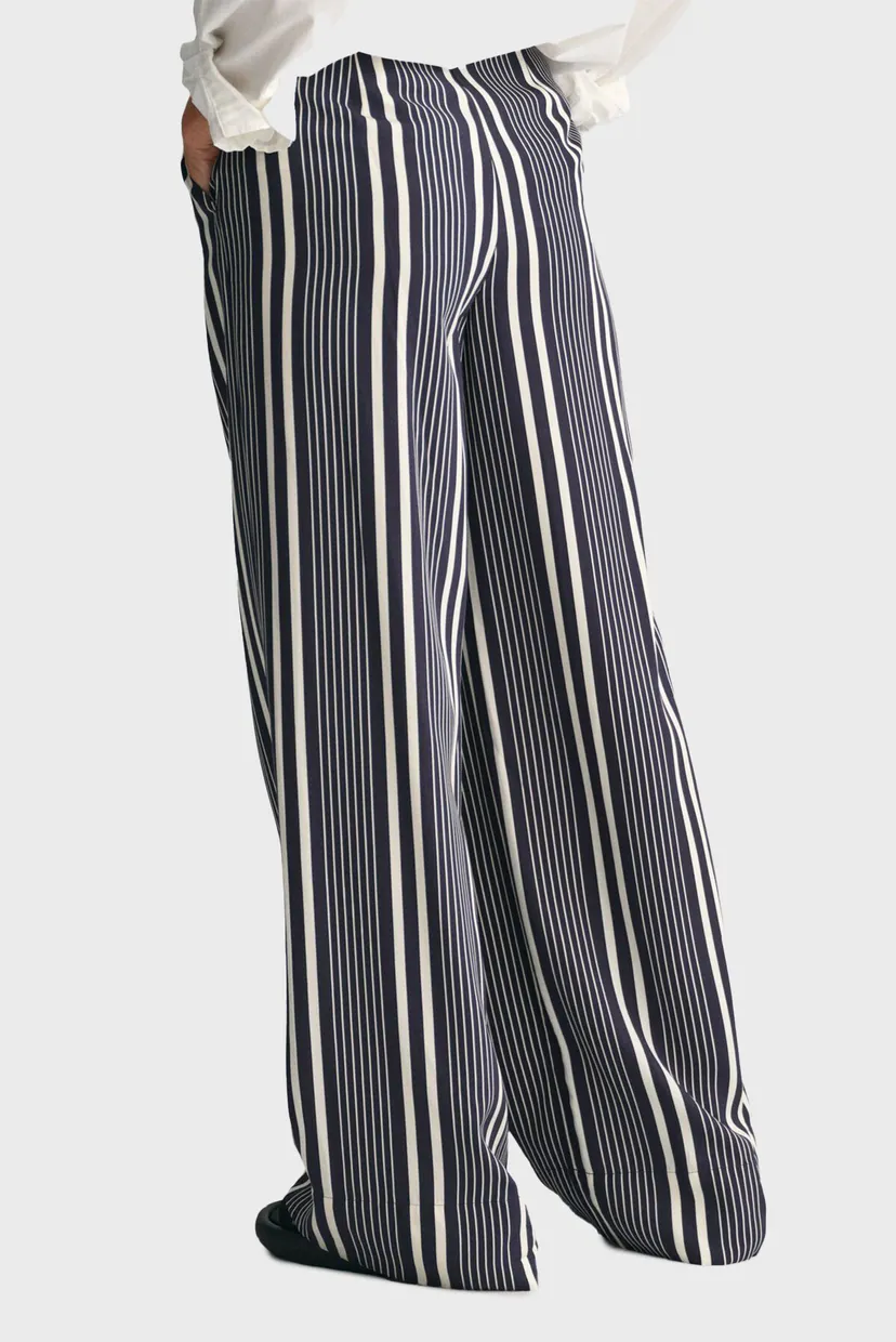 Женские темно-синие брюки в полоску REG WIDE LEG STRIPED 3