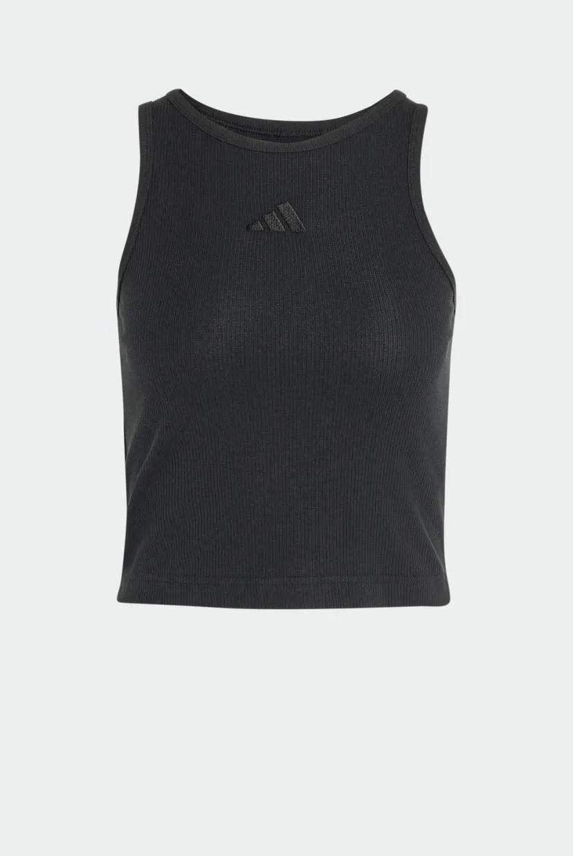 Женский черный топ ADIDAS KIT SMALL LOGO RIB 6