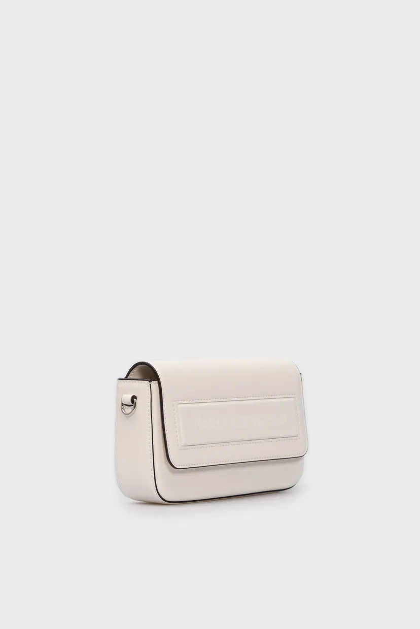 Жіноча біла шкіряна сумка IKON K SM FLAP SHB LEATHER 3