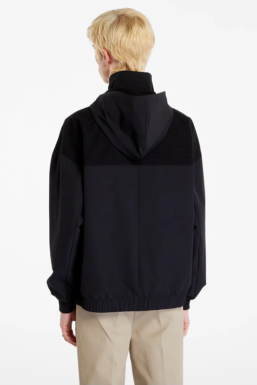 Мужская черная ветровка TECH. GRID ZIP THROUGH HOODIE 3