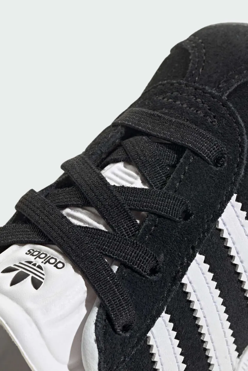 Дитячі чорні замшеві кросівки Gazelle Comfort Closure Elastic Laces Kids 8