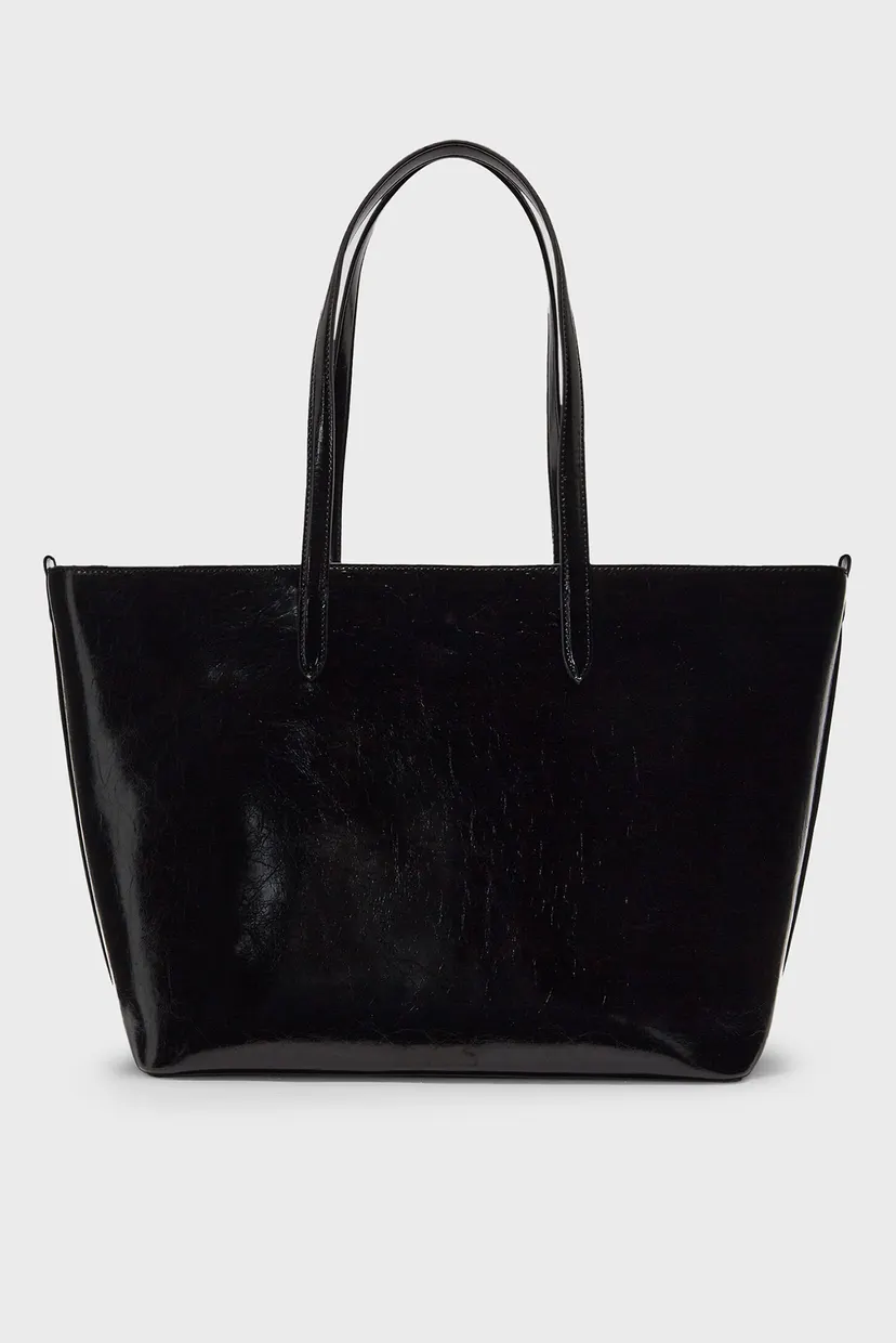Женская черная сумка essential logo tote 3