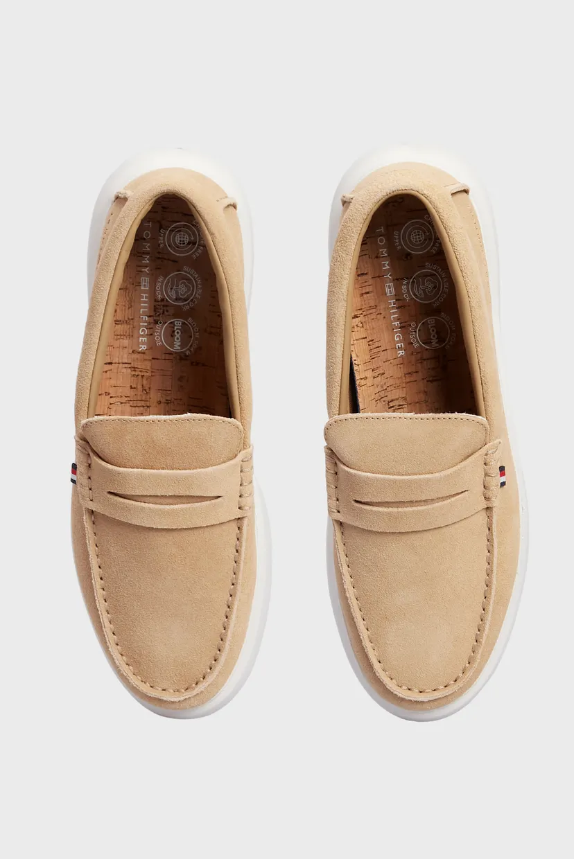 Чоловічі бежеві замшеві лофери TOMMY HILFIGER HYBRID LOAFER 4