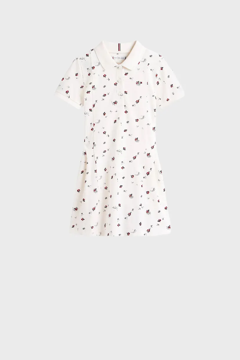 Детское белое платье с узором PLEATED 5