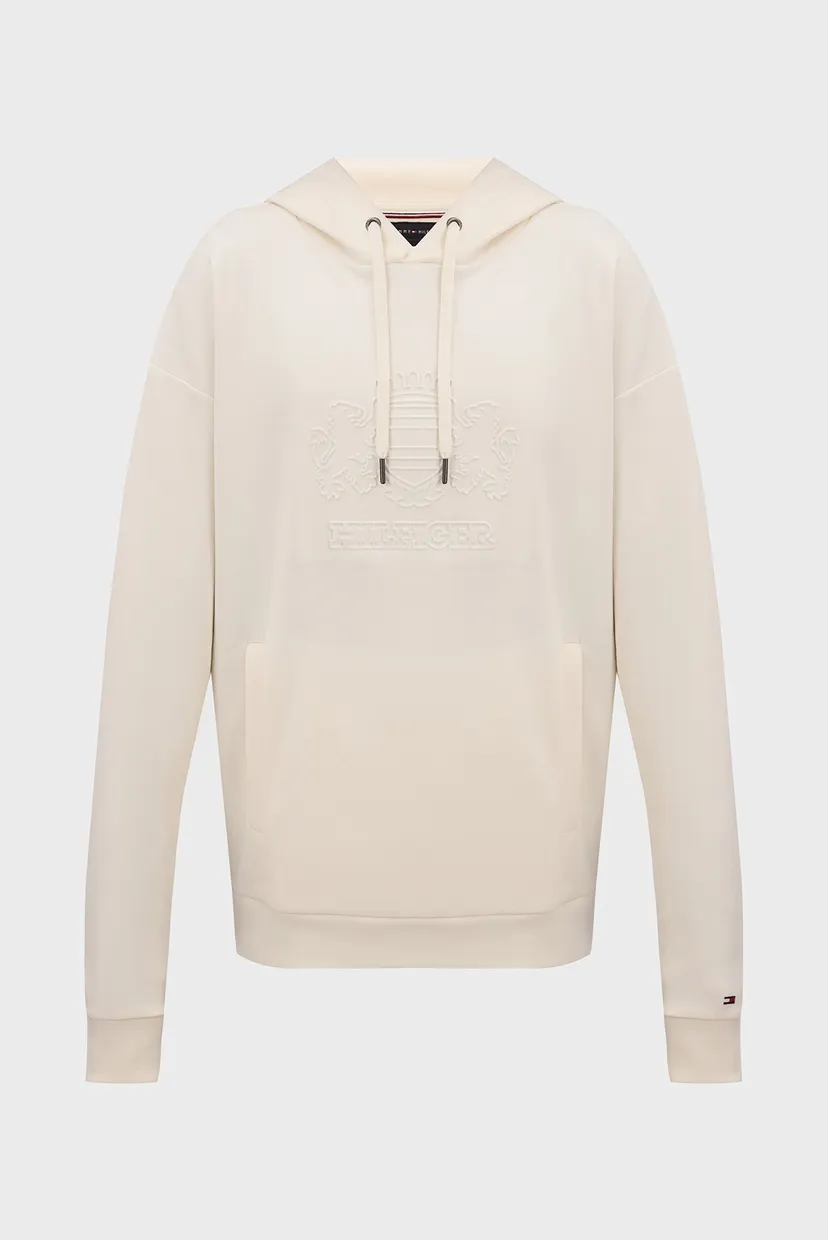 Мужское белое худи EMBOSSED HILFIGER 5