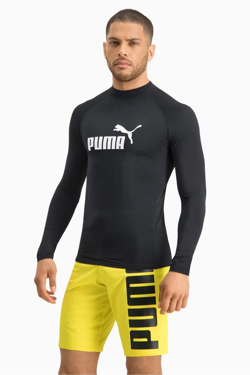 Мужской черный лонгслив PUMA Swim Men Long Sleeve Rash Guard 3