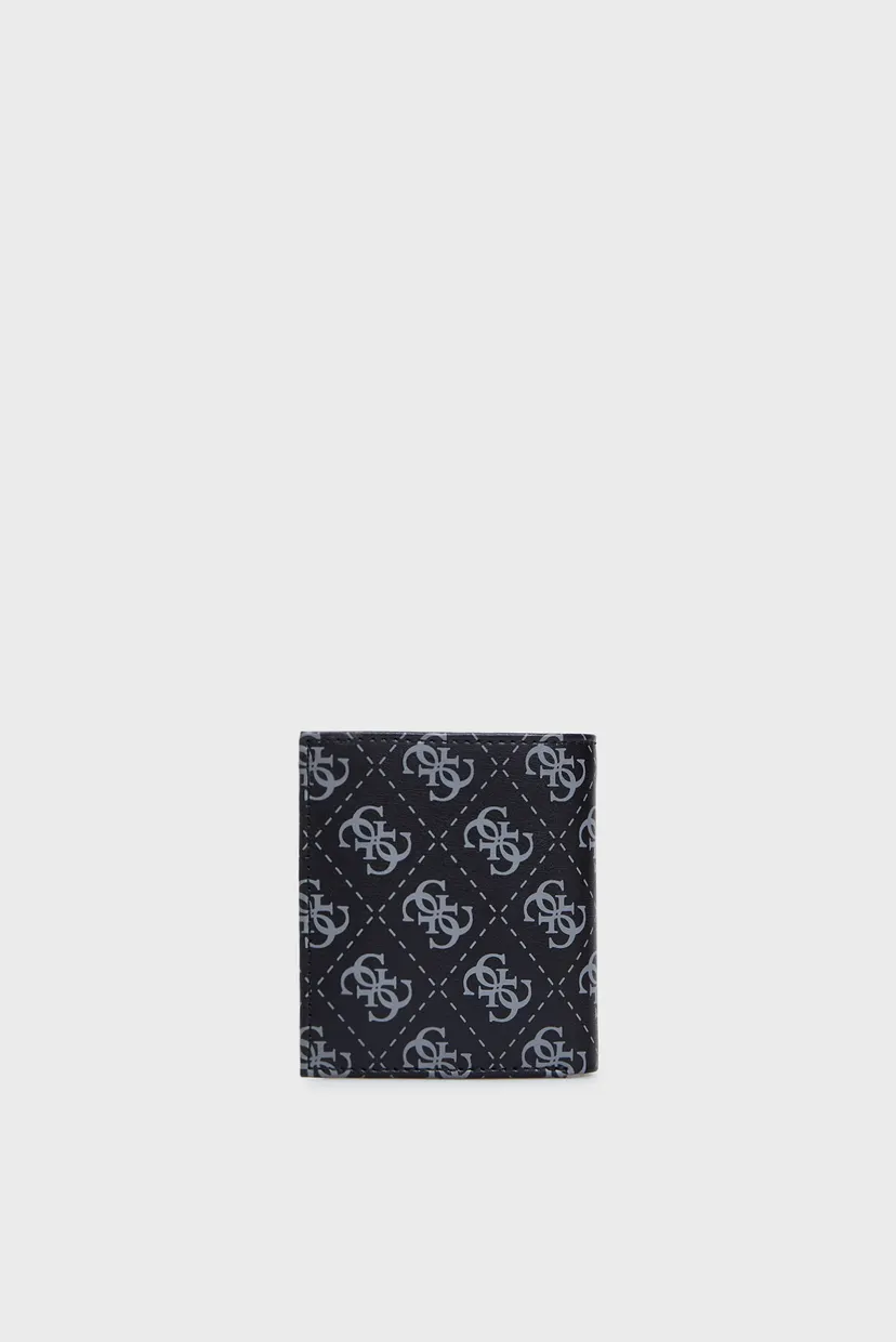 Мужской черный кожаный кошелек с узором MITO SM BILLFOLD W C POCKET 4