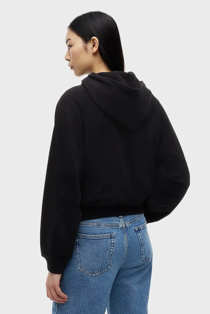 Жіноче чорне худі SCRIPT RAGLAN HOODIE 3