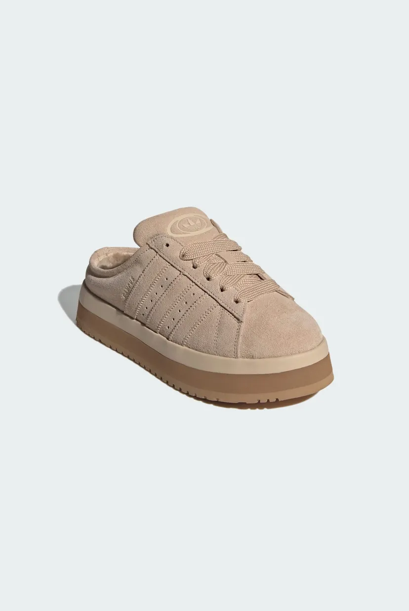 Женские бежевые замшевые клоги Campus 00s Winter Low 4