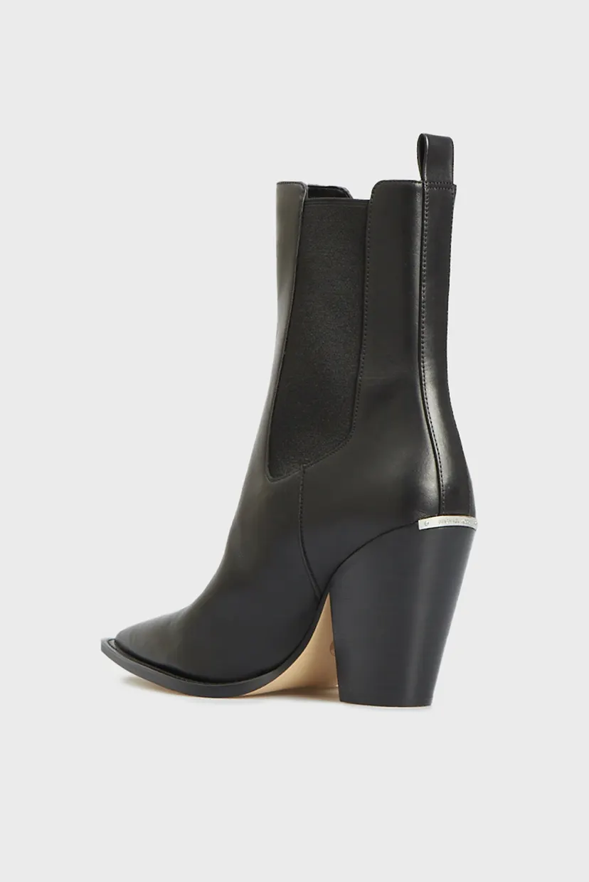 Женские черные кожаные казаки LENI BOOTIE 5