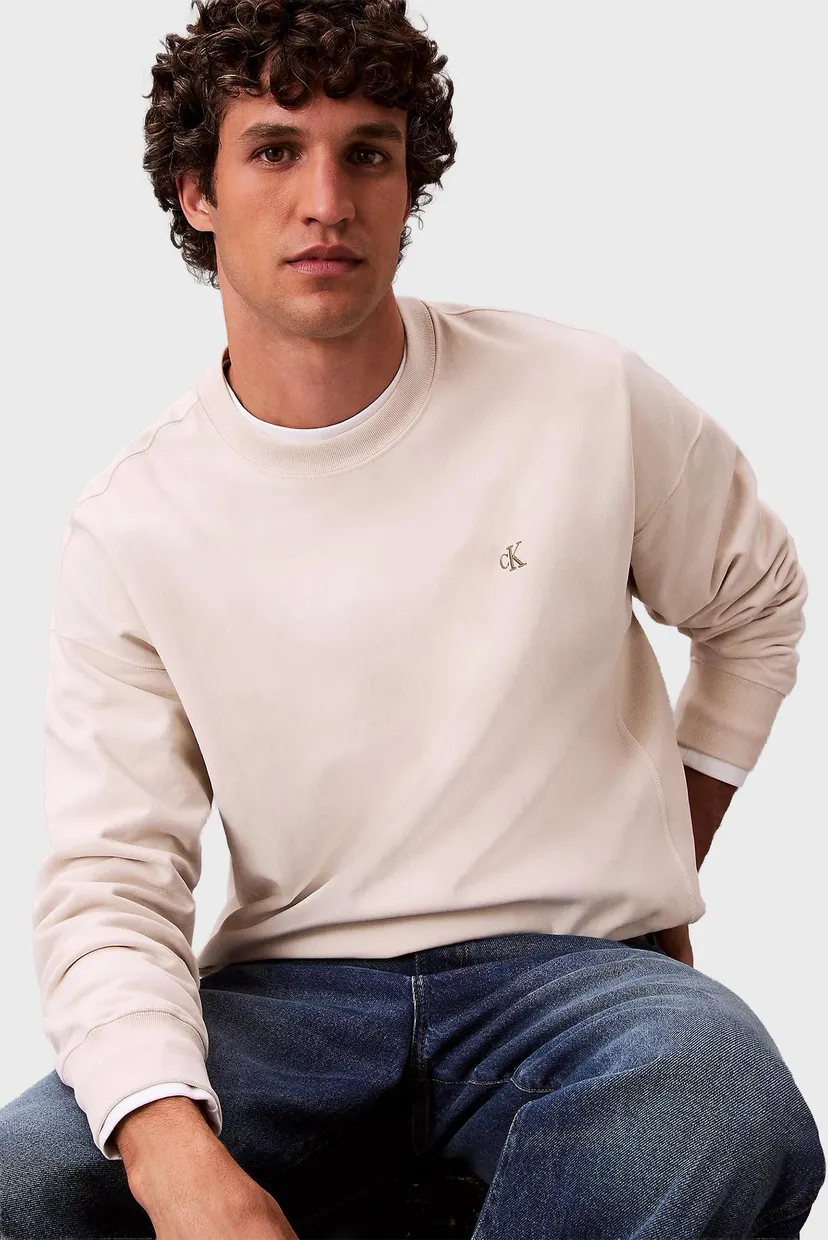 Чоловічий білий світшот PREMIUM TERRY 4