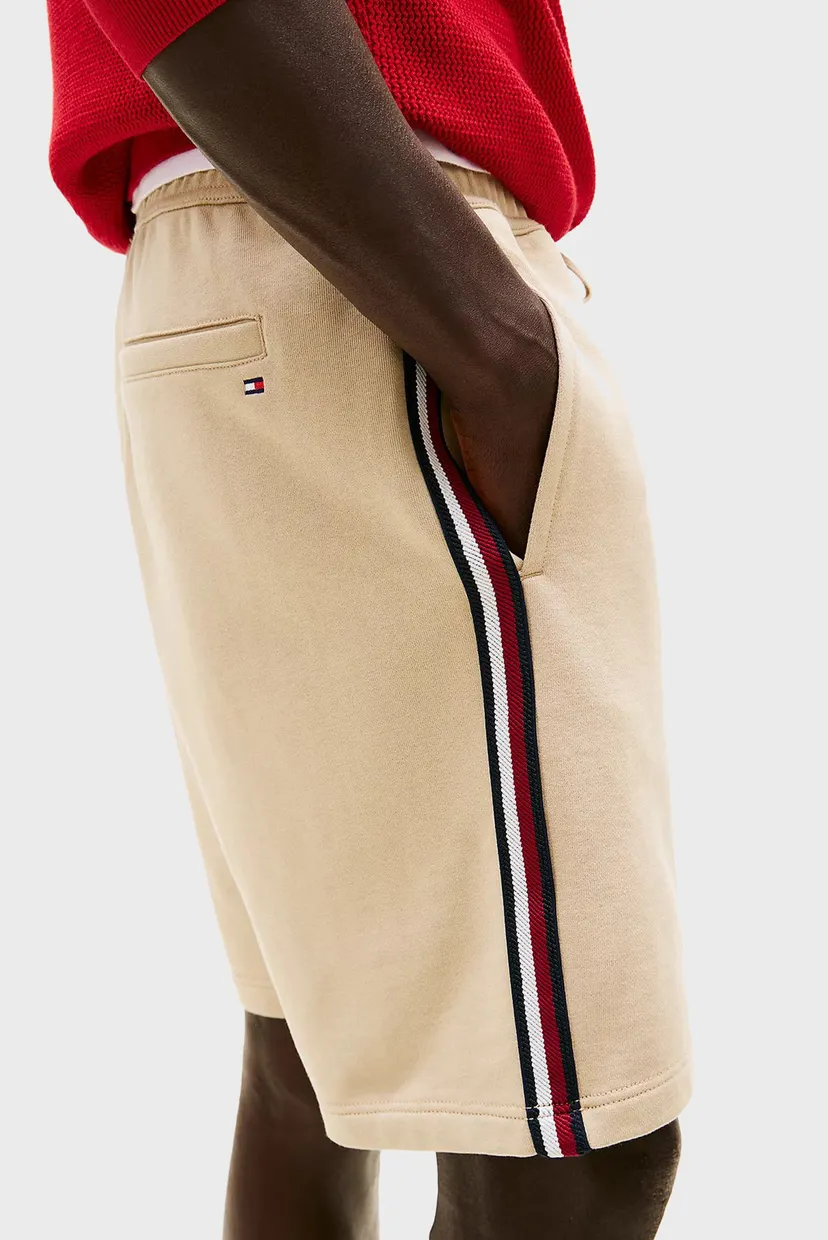 Чоловічі бежеві шорти GLOBAL STRIPE SWEATSHORTS 5