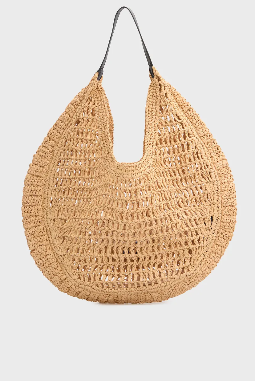 Женский бежевый шоппер RAFFIA SUMMER HOBO 4