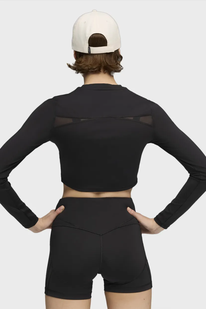 Жіночий чорний лонгслів PUMA SHAPE Long Sleeve Cropped Top Women 3