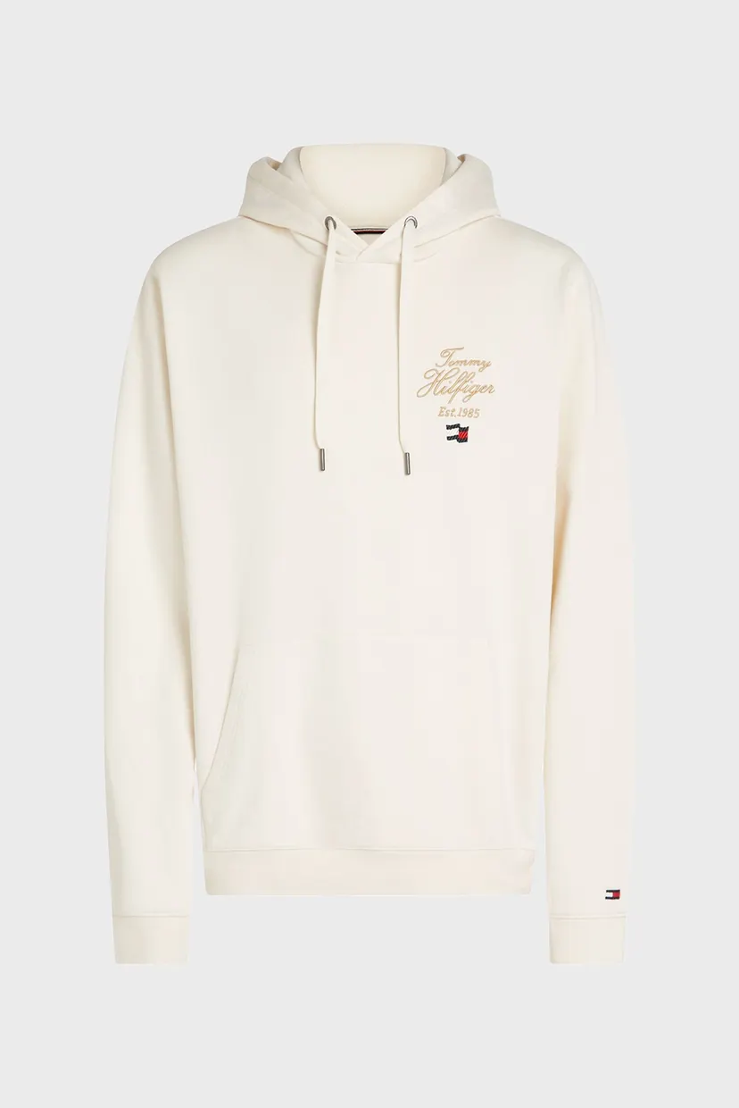 Чоловіче біле худі SCRIPT HILFIGER STACK HOODY 5