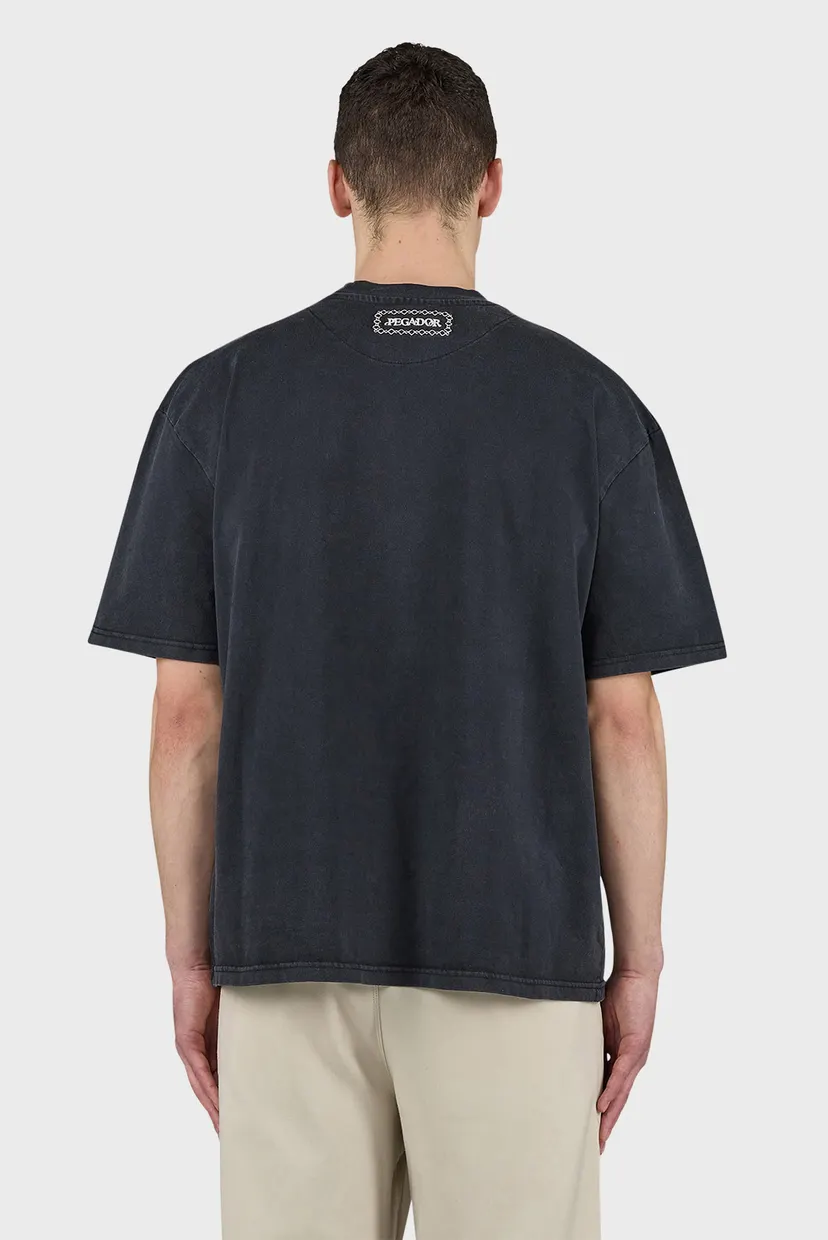 Мужская черная футболка Barno Oversized Tee 4