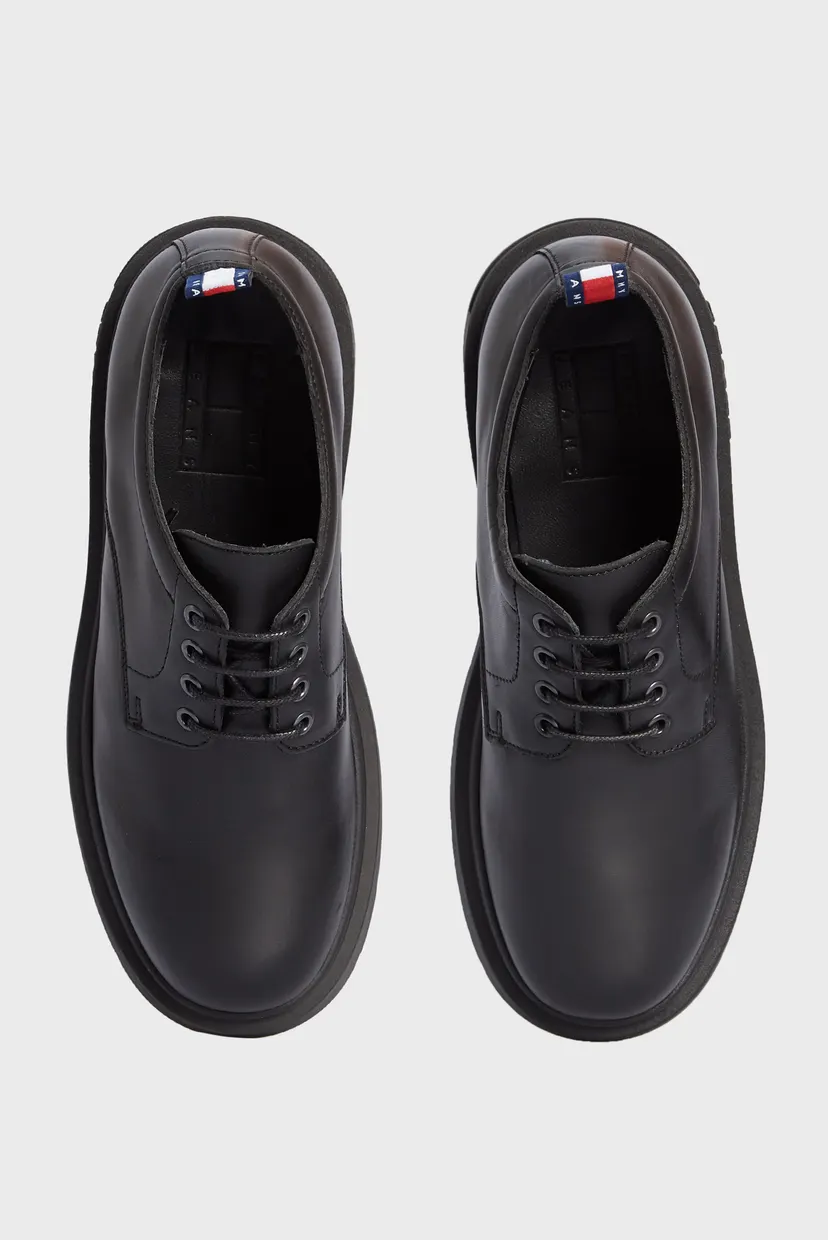 Женские черные кожаные дерби TJW AVA LACE UP 4