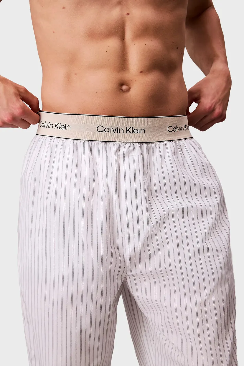 Чоловічі білі брюки у смужку SLEEP PANT 4