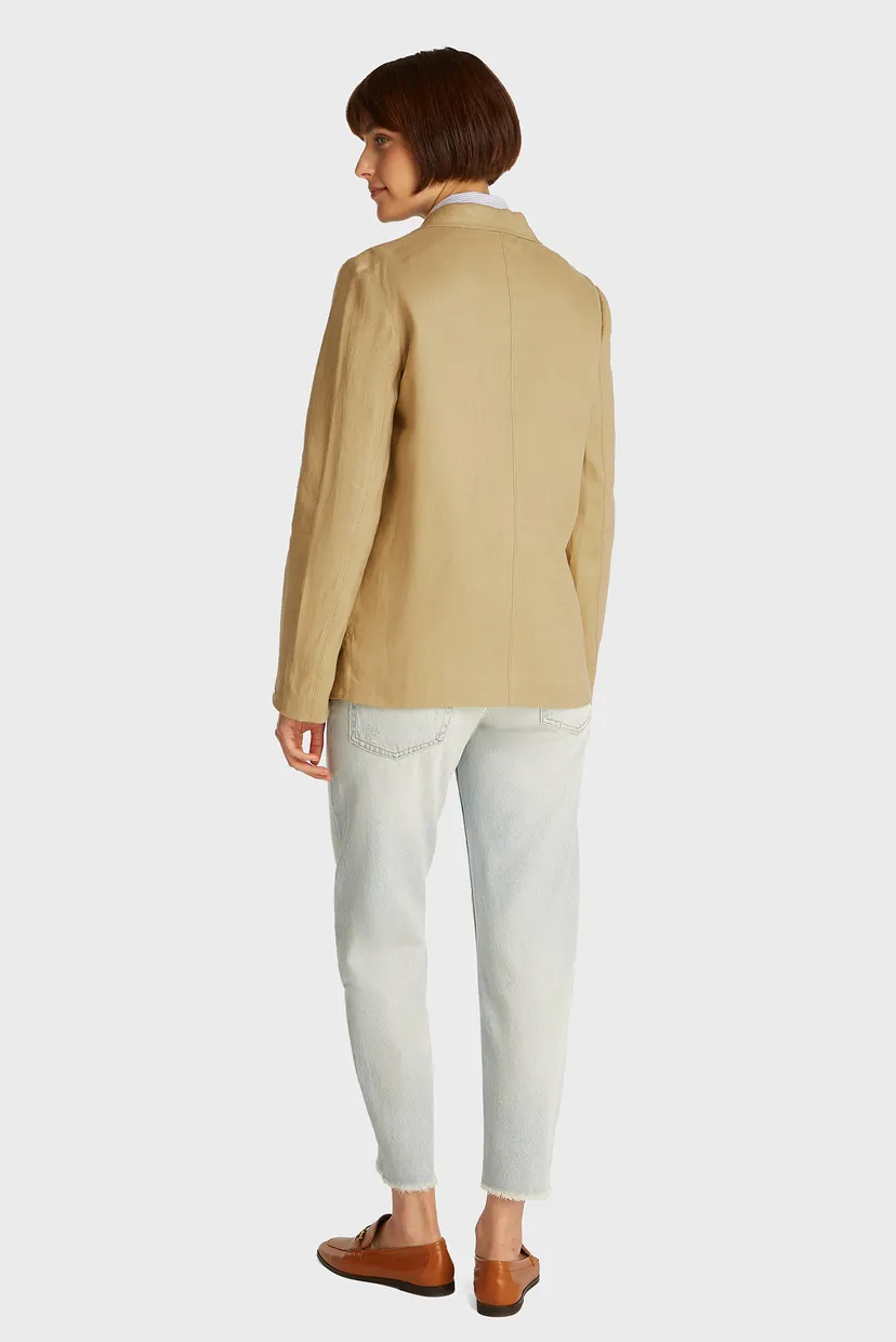 Женский бежевый льняной блейзер ESS LINEN REGULAR 3